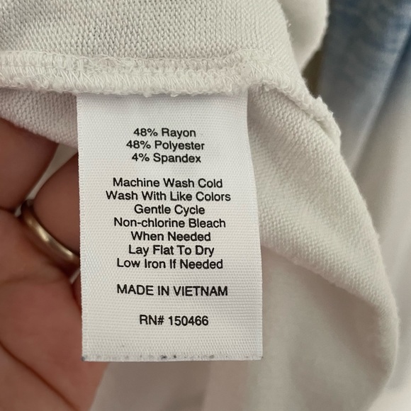 StitchFix Market & Spruce Perine Pocket Hooded Knit Top Blue White Ombre Size XL - Picture 6 of 8